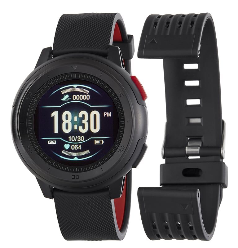 Reloj Smartwatch Marea para hombre con correa negra y verde